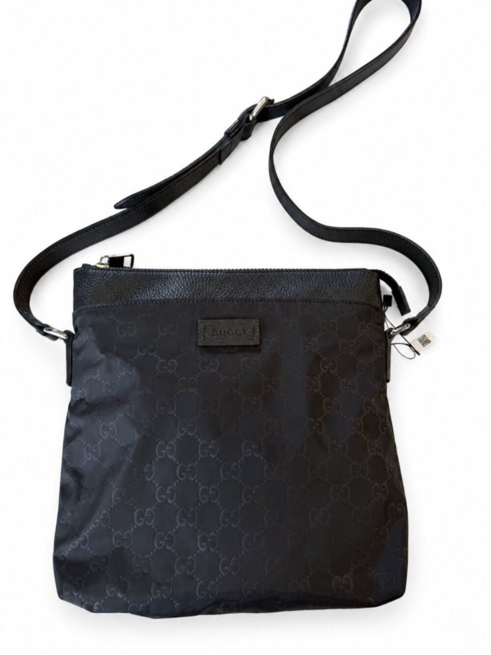 Gucci GG Monogram Nylon Messenger Bag – Black – Style 510342